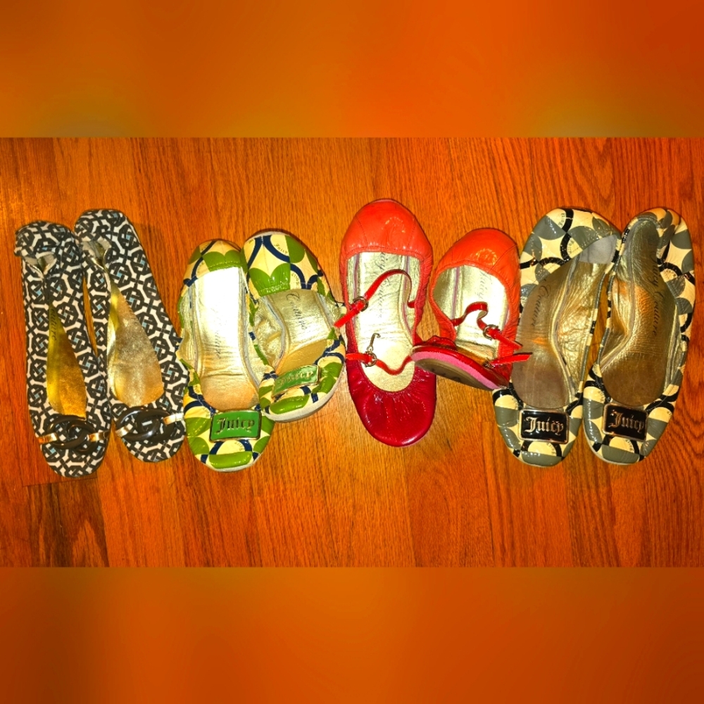 JUICY COUTURE Lot of 4 Ballet Flats 9
